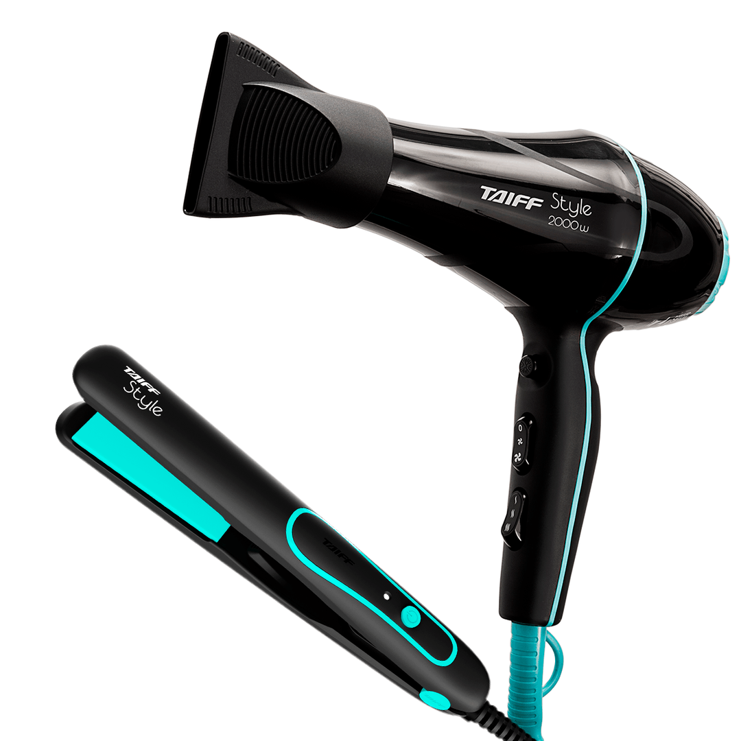 Kit Secador 2000w e Chapa Style Black